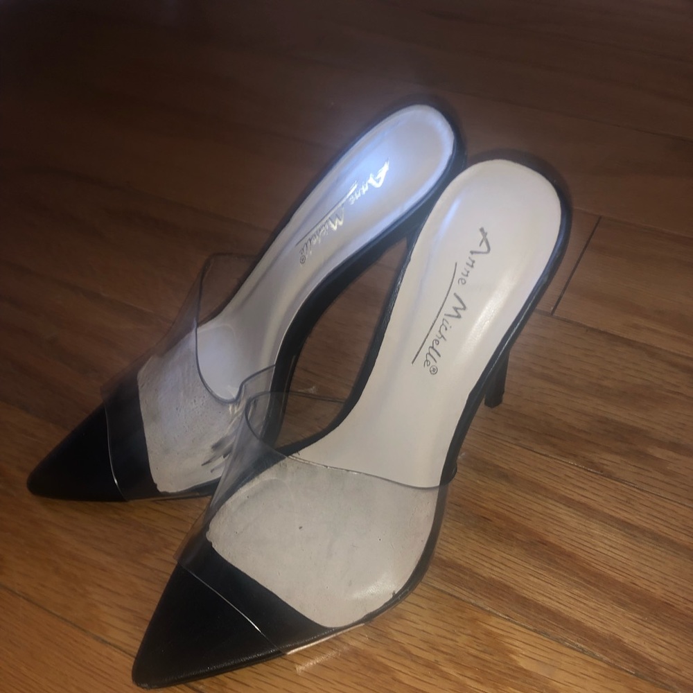 Fashionnova black clear heels